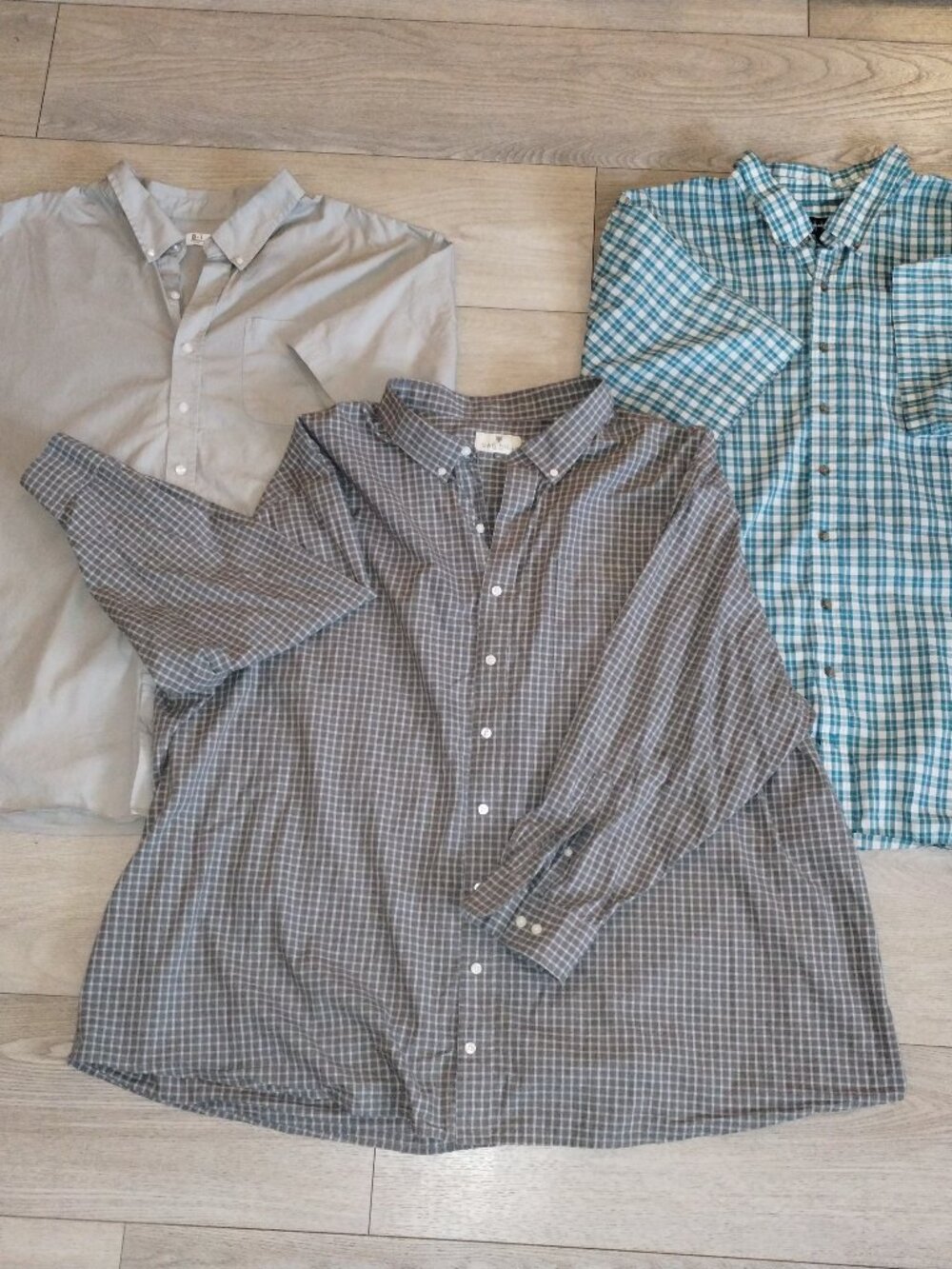 Lot of three (3) button down shirts, 5xl, s/l and l/l